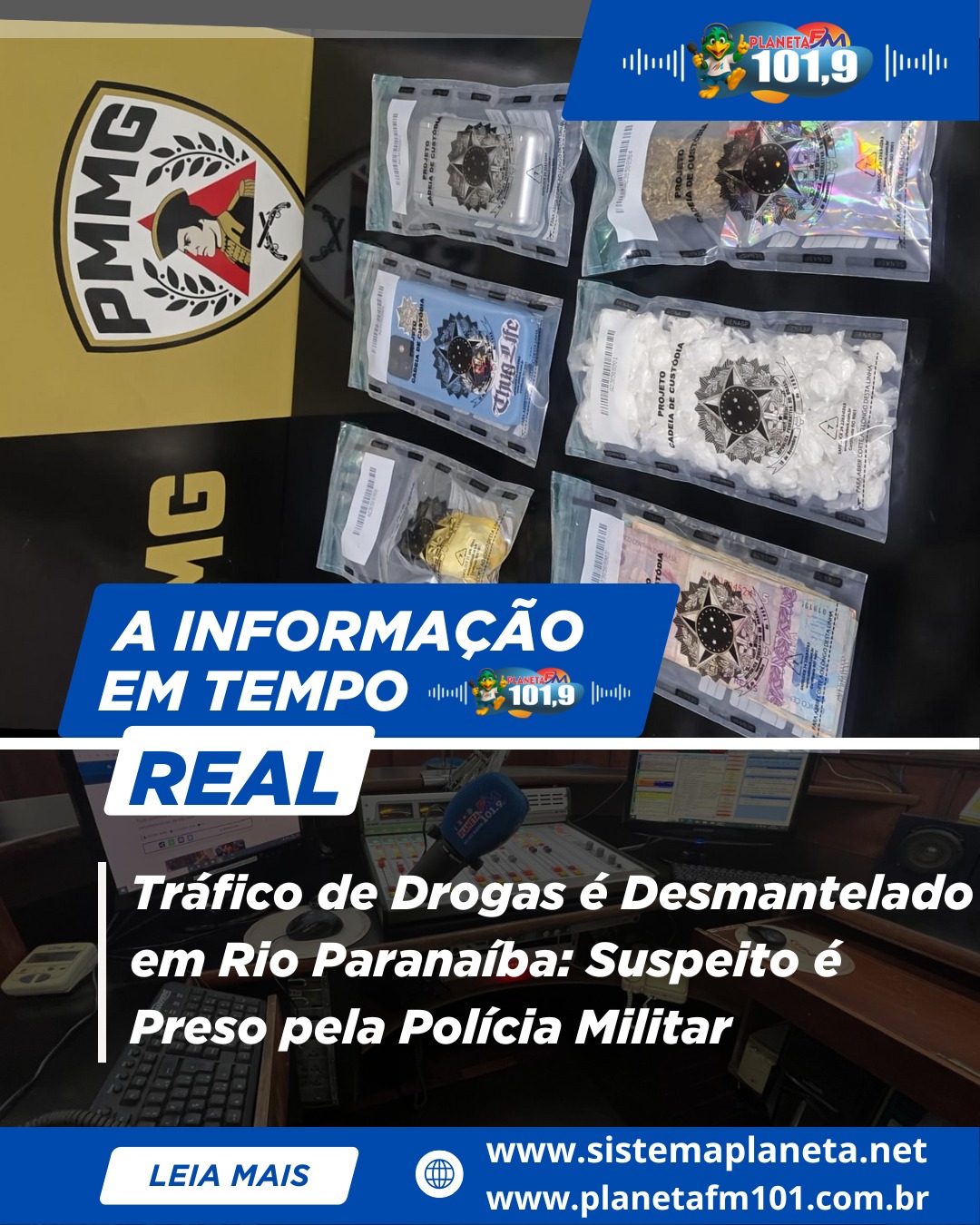 Tráfico de Drogas é Desmantelado em Rio Paranaíba: Suspeito é Preso pela Polícia Militar