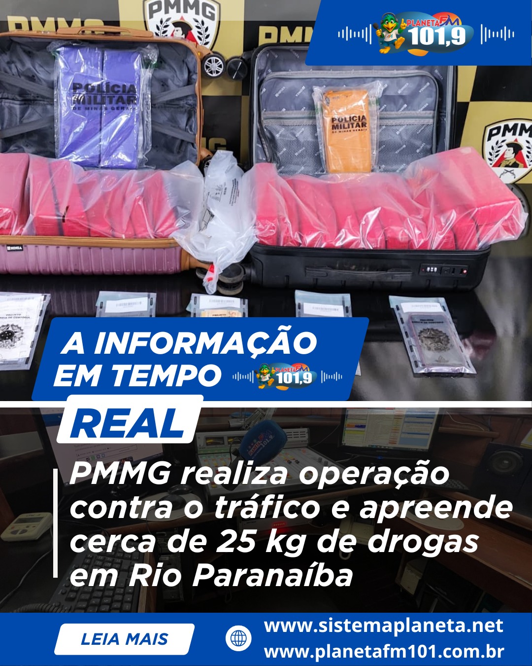 PMMG intensifica combate ao tráfico e apreende cerca de 25 kg de drogas em Rio Paranaíba