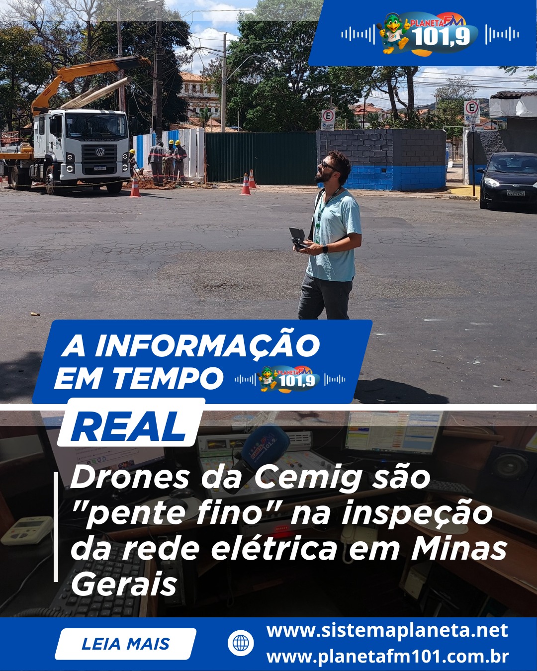 Drones da Cemig são “pente fino” na inspeção da rede elétrica em Minas Gerais 