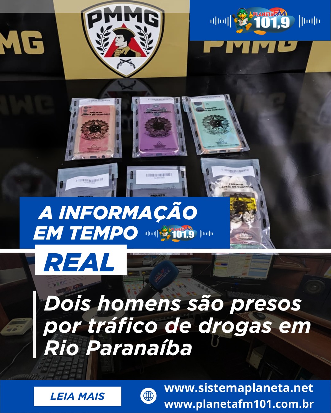 Dois homens são presos por tráfico de drogas em Rio Paranaíba