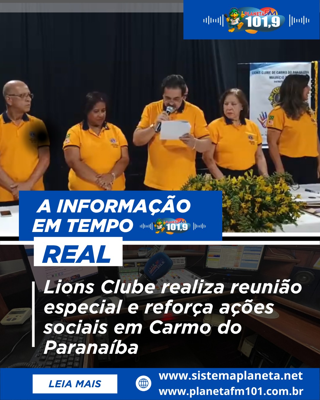 Lions Clube realiza reunião especial e reforça ações sociais em Carmo do Paranaíba